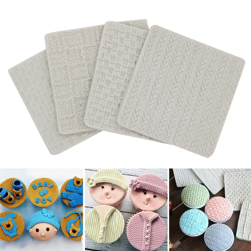 

Cake Mould Mold Silicone Knitted Sweater Pattern DIY For Kitchen Fondant Decorating LBShipping