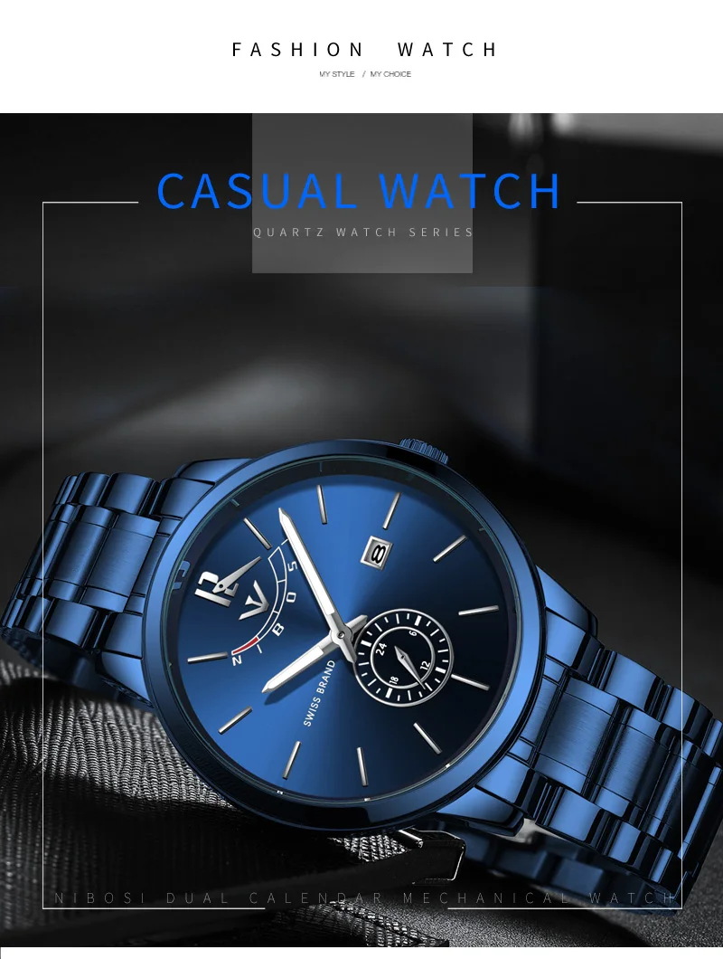 NIBOSI 2018 Mens Watches Top Brand Luxury Original Analog Watch For Men WaterproofLuxury Casual Stainless Steel Erkek Kol Saati (13)