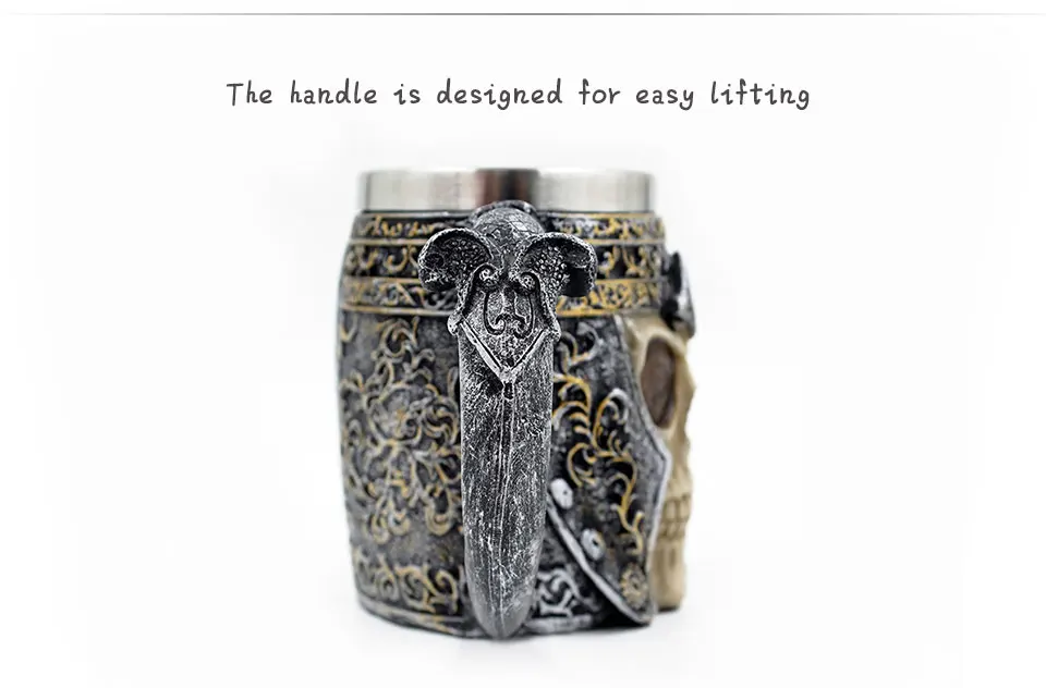 Personalized 3D Skull Mug Coffee Stainless Steel Double Wall Insulated Funny Creative Gift Halloween Christmas Gifts For Kids Men (5)