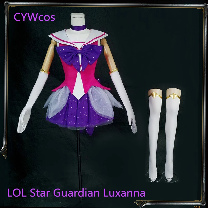 LOL игра косплей звезда Guardian маг Леди светимости Luxanna костюм рождественские