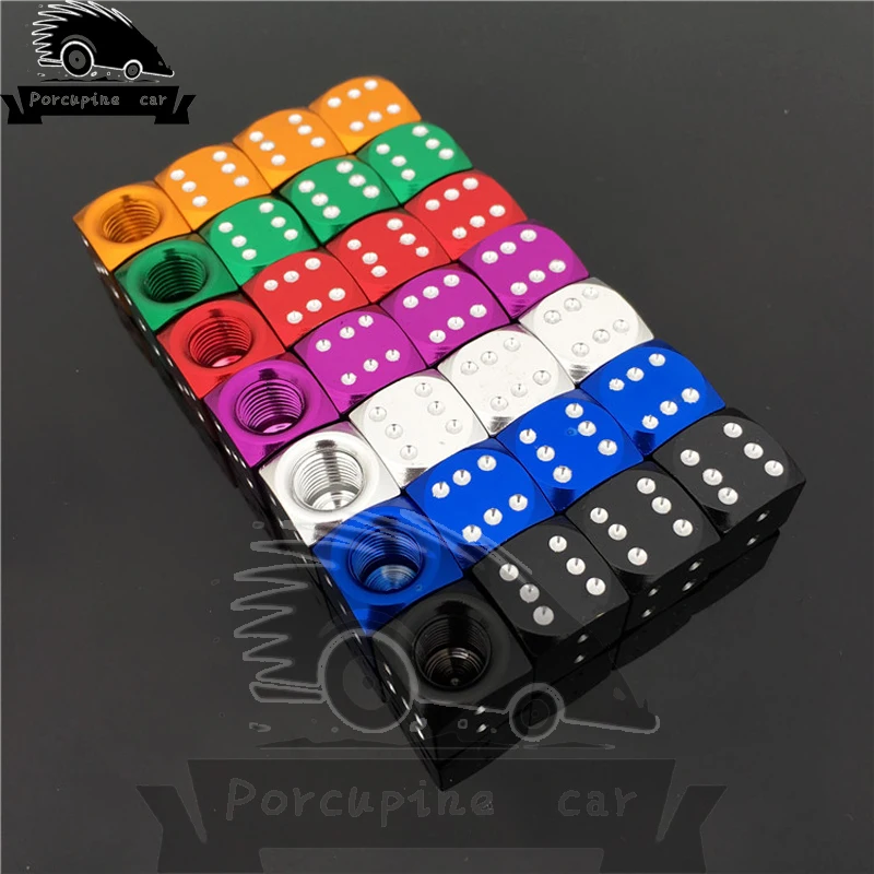 

4 pcs 3D Dice Shaped Car Style Tire Valve Wheel Tire Caps For Mercedes Bmw For Audi VW Audi Foronda Honda Tire Cap Cap
