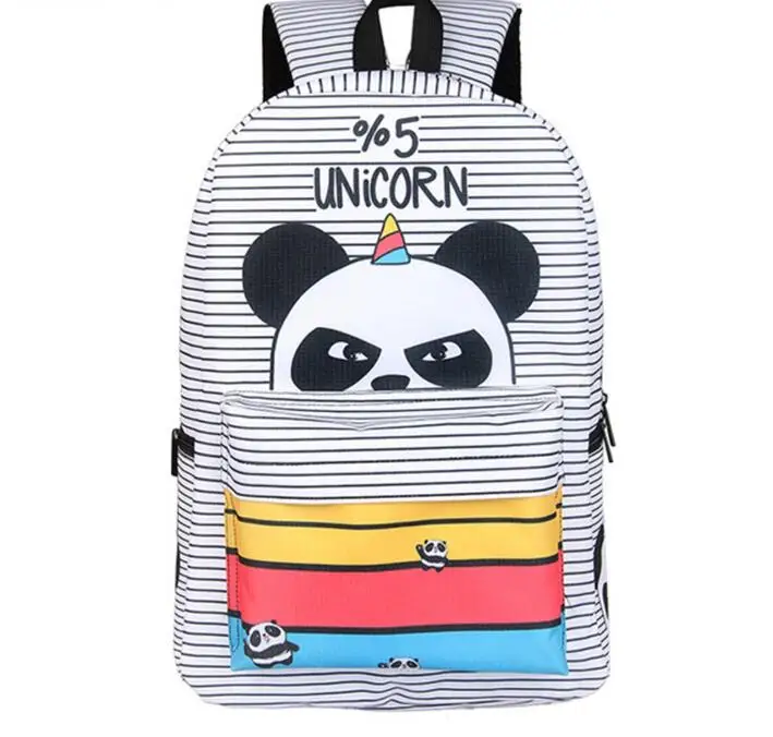 ##BUY Unicorn Students Backpack Cartoon Panda Children School Bags Backpack for Teenager Girls Book Bag Women Laptop Backpack