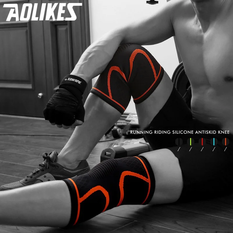 Для мужчин Фитнес Сжатие теленок рукава на локтях наколенники Бег Велоспорт колена Поддержка подтяжки Эластичные Спортивные Сжатия