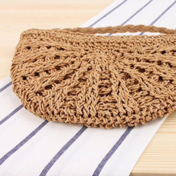 القش Crossbody حقيبة المرأة نسج حقيبة كتف جولة الصيف الشاطئ محفظة و حقائب