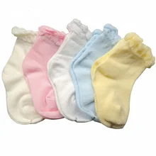 5 Pairs pack Newborn Baby Girls Socks Spring Summer Cotton Ankle Socks Infant Boys Girls Warm