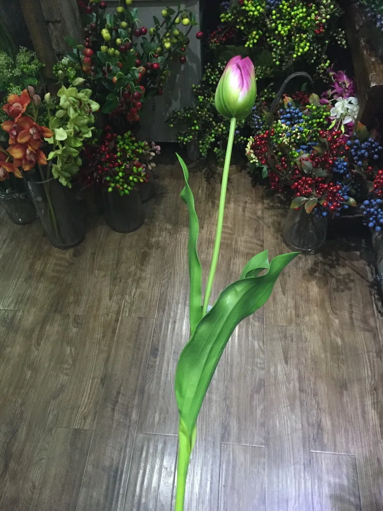 6 шт. EVA тюльпан 55 см длина высокое качество искусственный цветок Свадьба Свадебный дом магазин Декоративные искусственные цветы 4 вида цветов