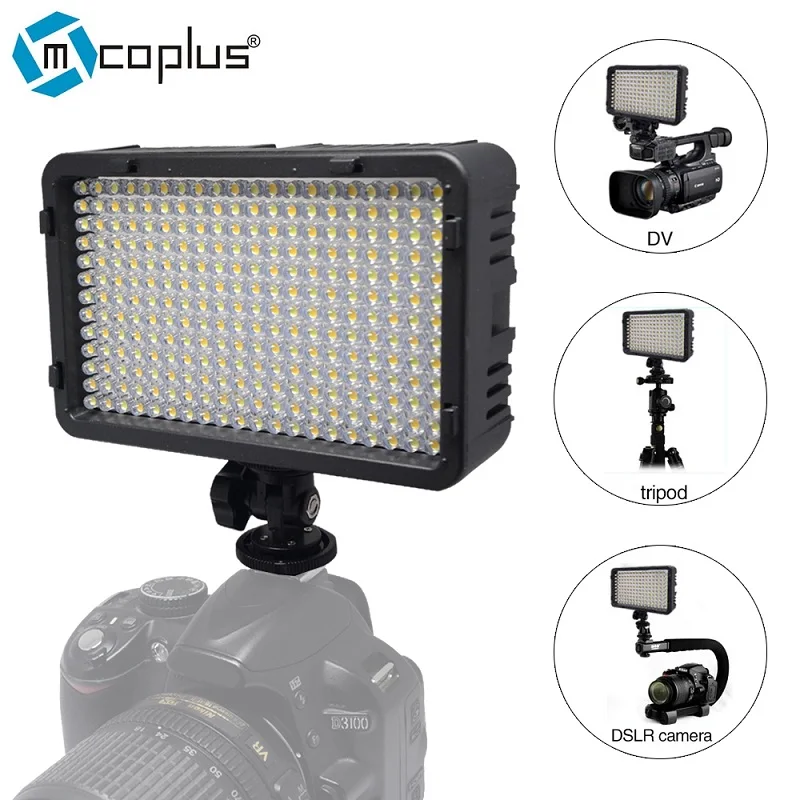  Mcoplus 198 LED Video Photographic Lighting Lamp for DV Camcorder & Canon Nikon Pentax Sony Panason - 1576807396
