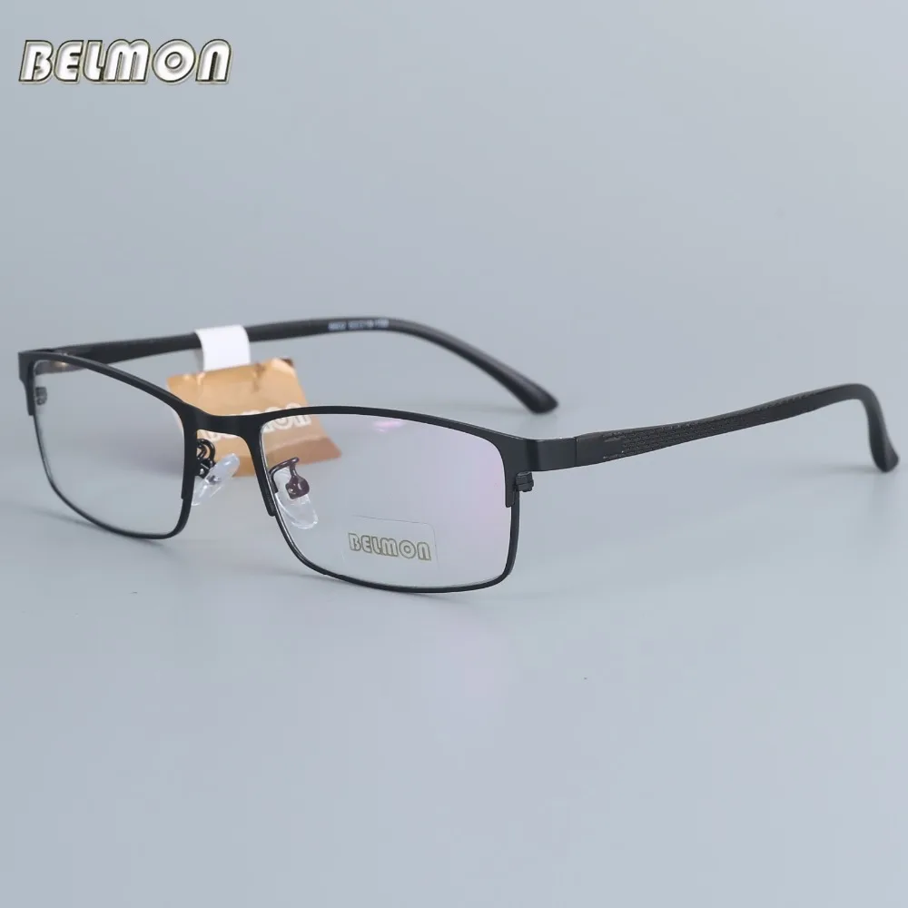 

Belmon Spectacle Frame Eyeglasses Men Nerd Computer Optical Prescription Eye Glasses Frame For Male Transparent Clear Lens 6602