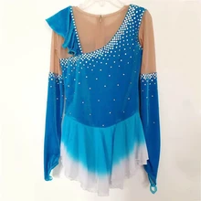 Фигурное катание на льду платье для детей мода бренд Фигурное катание платья Кристалл Пользовательские DR3593