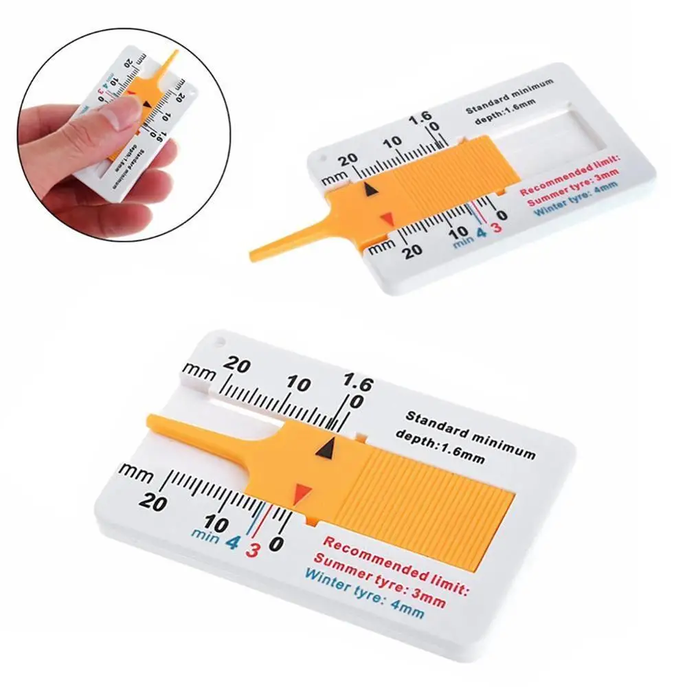 Автомобильный измеритель глубины протектора для шин, штангенциркуль 0-20 мм, протектор для автомобиля, мотоцикла, каравана, прицепа, инструмент для ремонта колес, линейка протектора для автомобиля