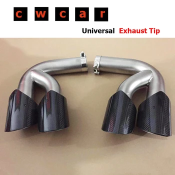 

Carbon fiber Tail Exhaust Tips Muffler Pipe For Porsche New Cayenne 2018 2019 year Cayenne s GTS Stainless Steel mufflers