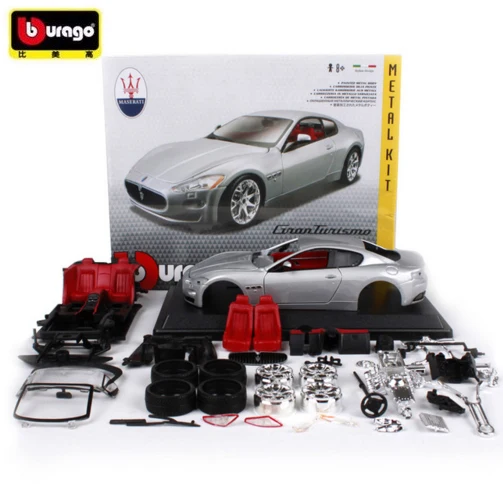 Maisto Bburago 1:24 Maserati GT Gran Turismo сборка DIY гоночный литой под давлением Модель Набор игрушечных автомобилей детские игрушки оригинальная коробка