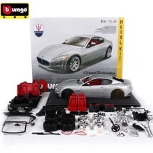 Maisto Bburago 1:24 Maserati GT Gran Turismo сборка DIY гоночный литой под давлением Модель Набор игрушечных автомобилей детские игрушки оригинальная коробка