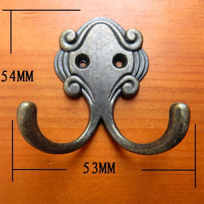54*53MM 10pcs antique decorative wall hooks door hanger hooks for