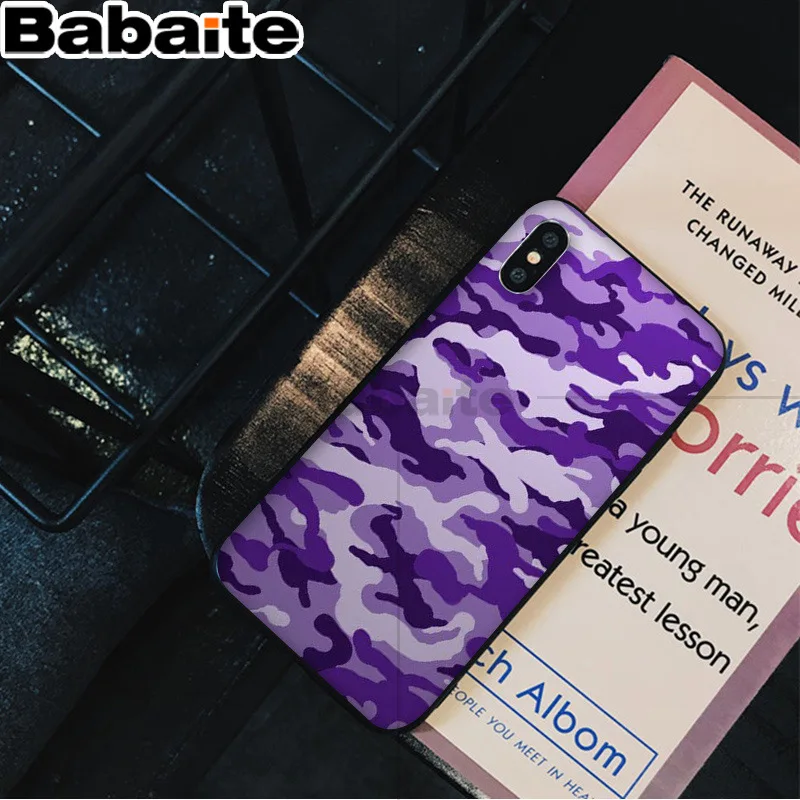 Babaite Камуфляжный узор камуфляж военный армейский мягкий резиновый черный чехол для телефона для Apple iPhone 8 7 6 6S Plus X XS MAX 5 5S SE XR - Цвет: A8