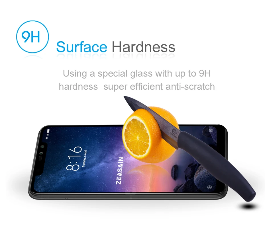 Original ZEASAIN Tempered Glass for Xiaomi Redmi Note 6 Pro Note6 Pro Screen Protector 9H HD Clarity Toughened Glass Film (11)