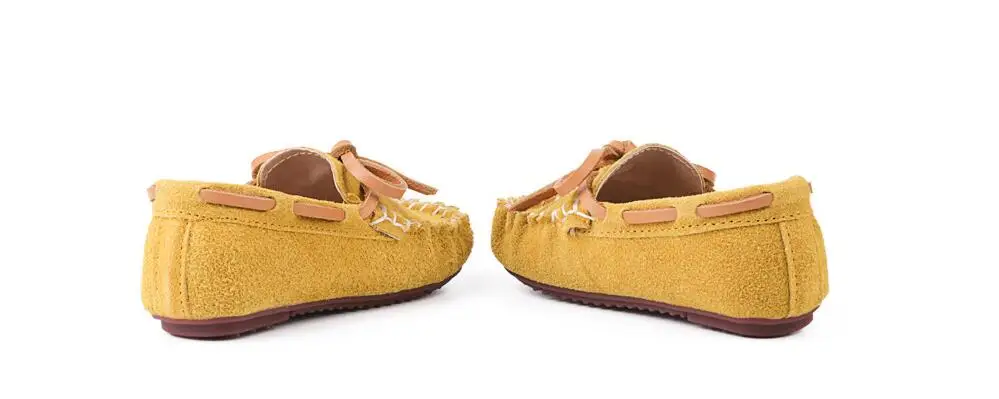 YWPENGCAI/весенне-Осенняя детская обувь для мальчиков; лоферы; мягкие удобные мокасины на плоской подошве для девочек; обувь из натуральной кожи; размеры 21-30