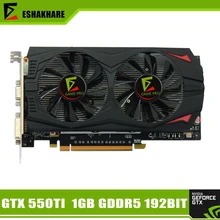 Nueva Llegada de Juego Tarjeta Gráfica Tarjeta de Vídeo Geforce GTX 550Ti GDDR5 1G Plaza De Vídeo 192Bit Tarjeta de Apoyo Juego PC Full HD 1080 P