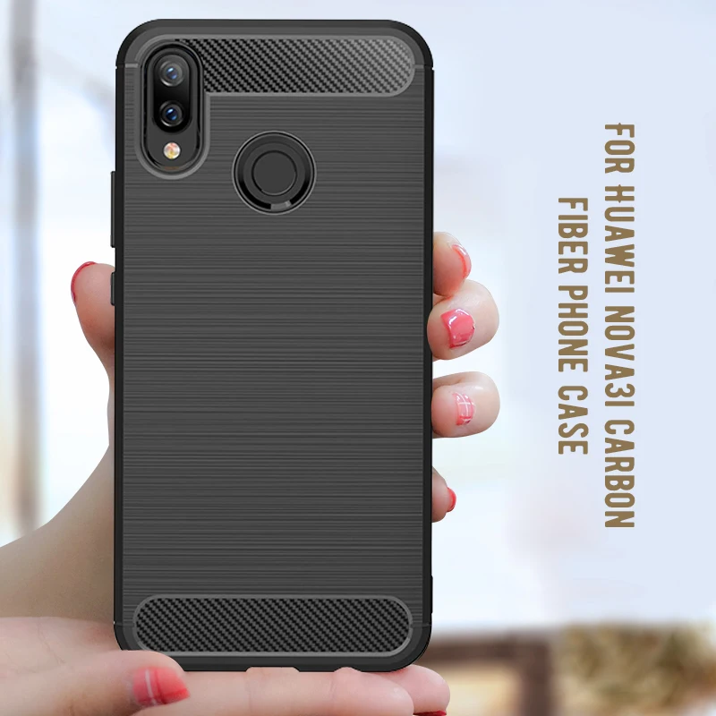 Carbon Fiber Armor Case For Huawei Honor 8X 10 9 8 7X V10 V9 Back Capa Coque Funda Bag Y7 Prime 2017 Fashion Shell |