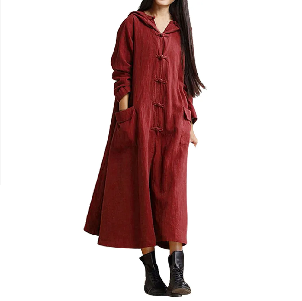 

Women Summer Vintage Casual Dress 2019 Summer Autumn long Sleeve Solid Loose Pleated Dress Kaftan Long Vestidos Plus Size L2