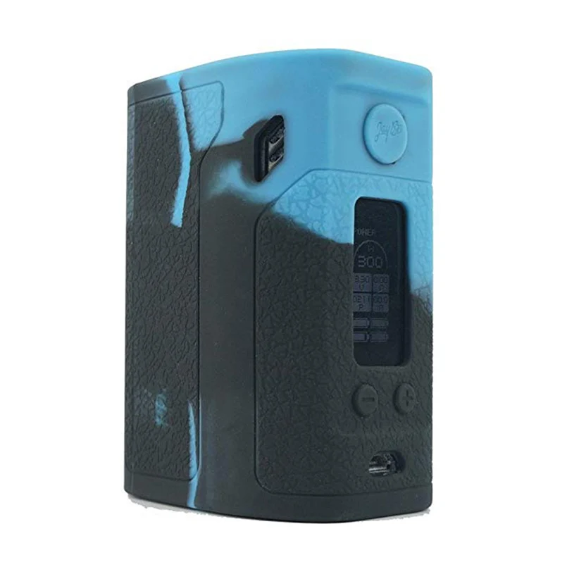 2 шт Wismec рел RX300 TC 300w коробка мод резиновый силиконовый чехол/крышка/кожа/корпус/рукав/наклейка для Wismec рел RX 300 - Цвет: black blue