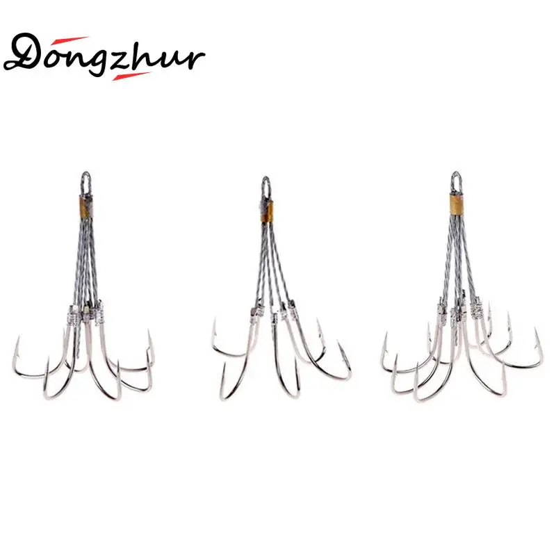 1 Pc Four Five Six Eight Claws Fishing Hooks Fishhooks Anchor High Carbon Steel Silver Hook Barbed Fishing Hook SCZ2423