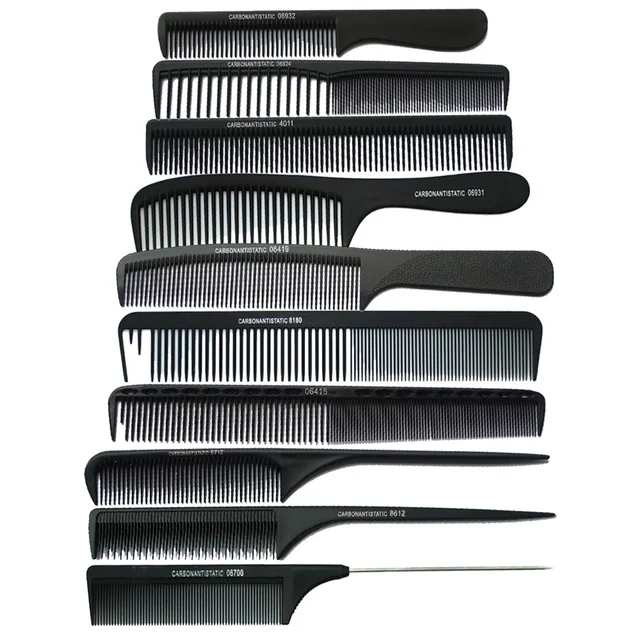 10pcs Lot 2018 Professional Hair Styling Black Rat Tail Combs 2018 Professional Hair Styling Black Rat Tail Combs Salon Barber Hairdresser Cutting