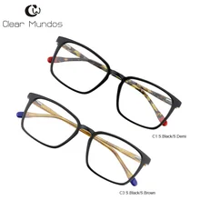 Прозрачные мужские квадратные очки в стиле ретро, ацетатная оправа, очки, очки для близоруких, очки без рецепта, очки для LG065