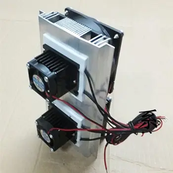 

NEW 1PC Thermoelectric Peltier Refrigeration Cooling System Kit Cooler Double Fan DIY