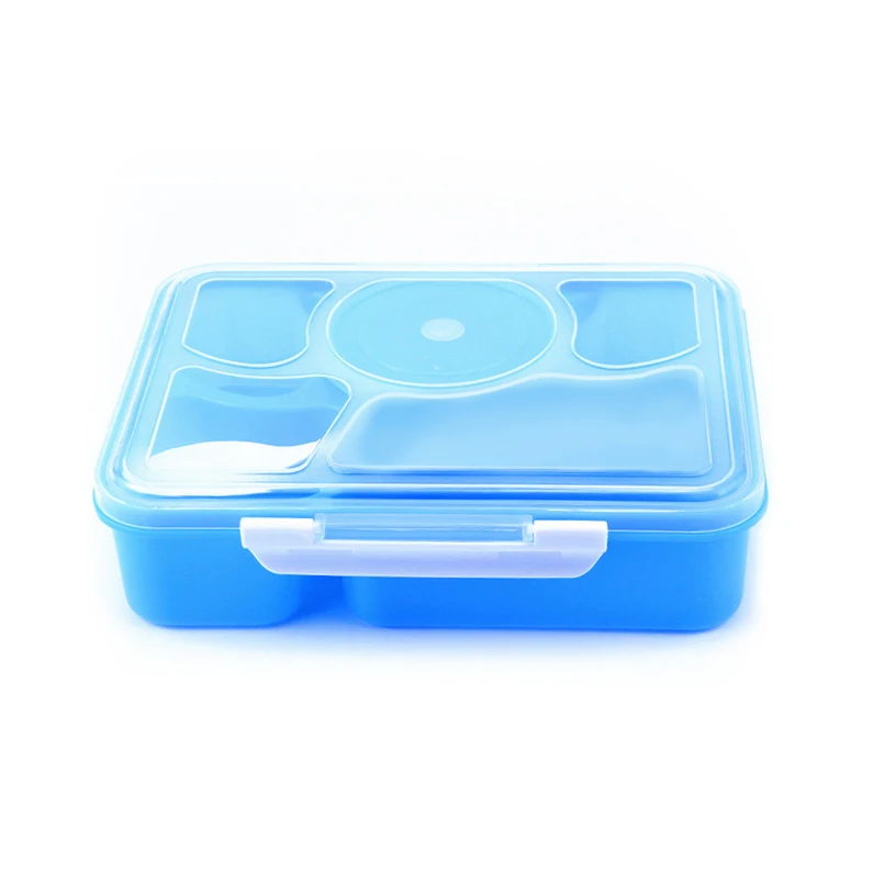 

1170ml Microwavable lunch Box for Kids Portable Bento Box with Spoon for Meal Food Container 5 in 1 Camping Dinnerware Set