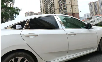 

Stainless Steel Window Trim Sticker For Honda Civic 2016 Windows Frame Trim Sequin Cover decorate Accessories