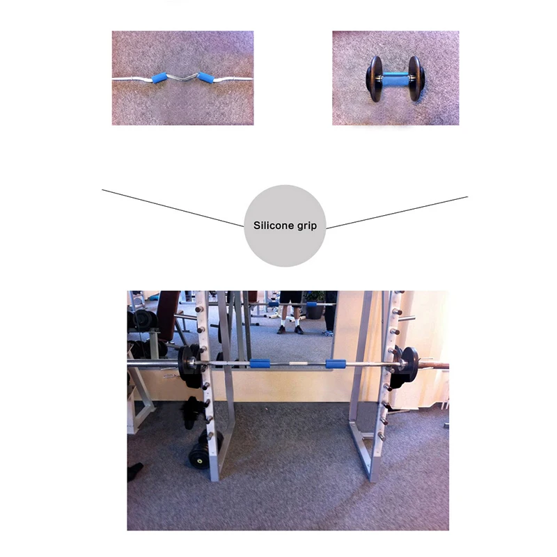 Барбелл гантели ручки силиконовые противоскользящие защитная площадка усиливают предплечья Тяжелая атлетика жир сцепление 1 пара