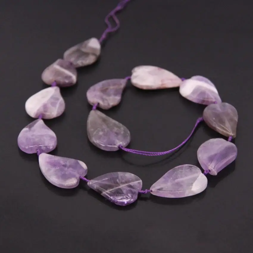 

15.5"strand Natural Amethysts Drusy Heart-shaped Slab Loose Beads,Purple Crystal Quartz Druzy Slice Connector Pendants Jewelry