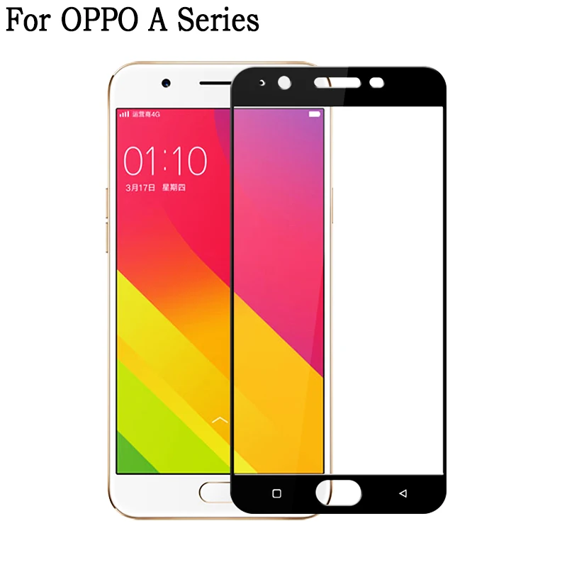 Tempered Glass On For OPPO A3S Protective Glass For OPPO A5S A5 A9 Full Cover Screen 3