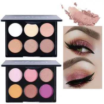 

6 Color Multi-color Eyeshadow Palette Beaded Matte Eye Shadow Cosmetic Makeup Woman Portable Make Up Tools High Quality
