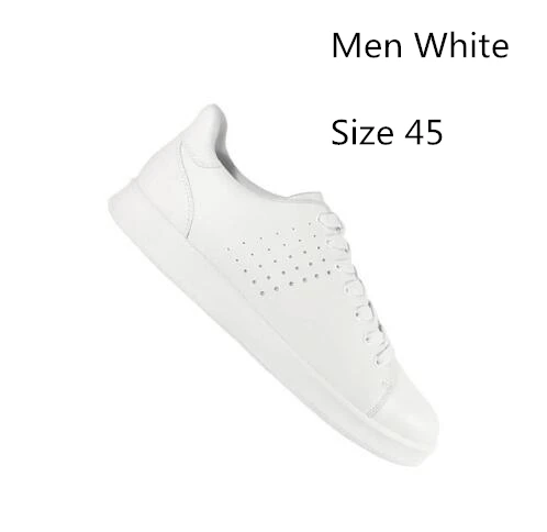 Оригинальная кожаная обувь для скейтборда Xiaomi FreeTie Удобная противоскользящая модная обувь для отдыха Mijia Smart Chip для мужчин и женщин - Цвет: Men White 45