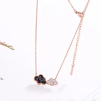 

2019 Hot Sale Retail High Quality Simple Women's Black And White Cloud Necklaces Pendant Teenage Gift Sexy Necklaces