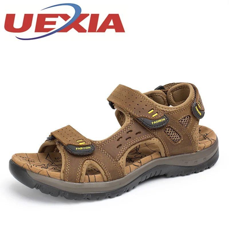 

Summer Fashion Breathable Sport Sandals For Men Outdoor Casual Beach Sandal Shoes High Quality Leather Sandals Slippers Hombre