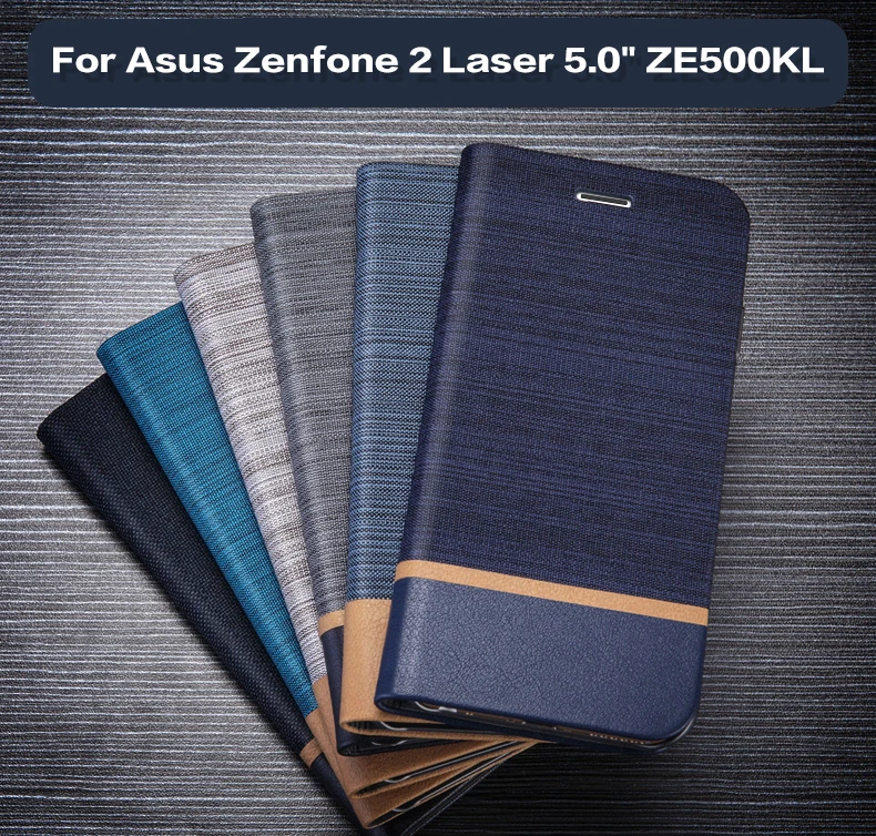 Кожаный чехол для Asus Zenfone 2 Laser ZE500KL, флип-чехол-книжка, силиконовый чехол для Asus Zenfone 2 Laser 5," ZE500KL, деловой чехол
