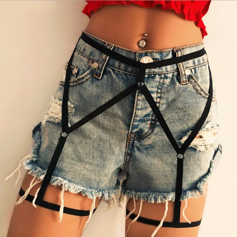 

Elastic Cage Body Hollow Leg Garter Belt Women Sexy Leg Garter Belt Suspender Strap Underwear Leg Strap Leg Garter Belt
