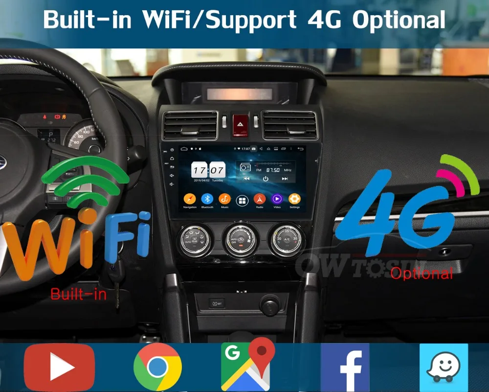 " ips Android 9,0 8 ядерный 4G+ 64G Автомобильный Радио Мультимедиа gps CarPlay DSP Parrot BT для Subaru Forester XV 4 2013