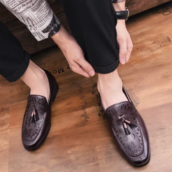 

Rommedal men's loafer shoes red black color PU leather man casual shoes ourdoor new fashion solid footwear кроссовки мужские