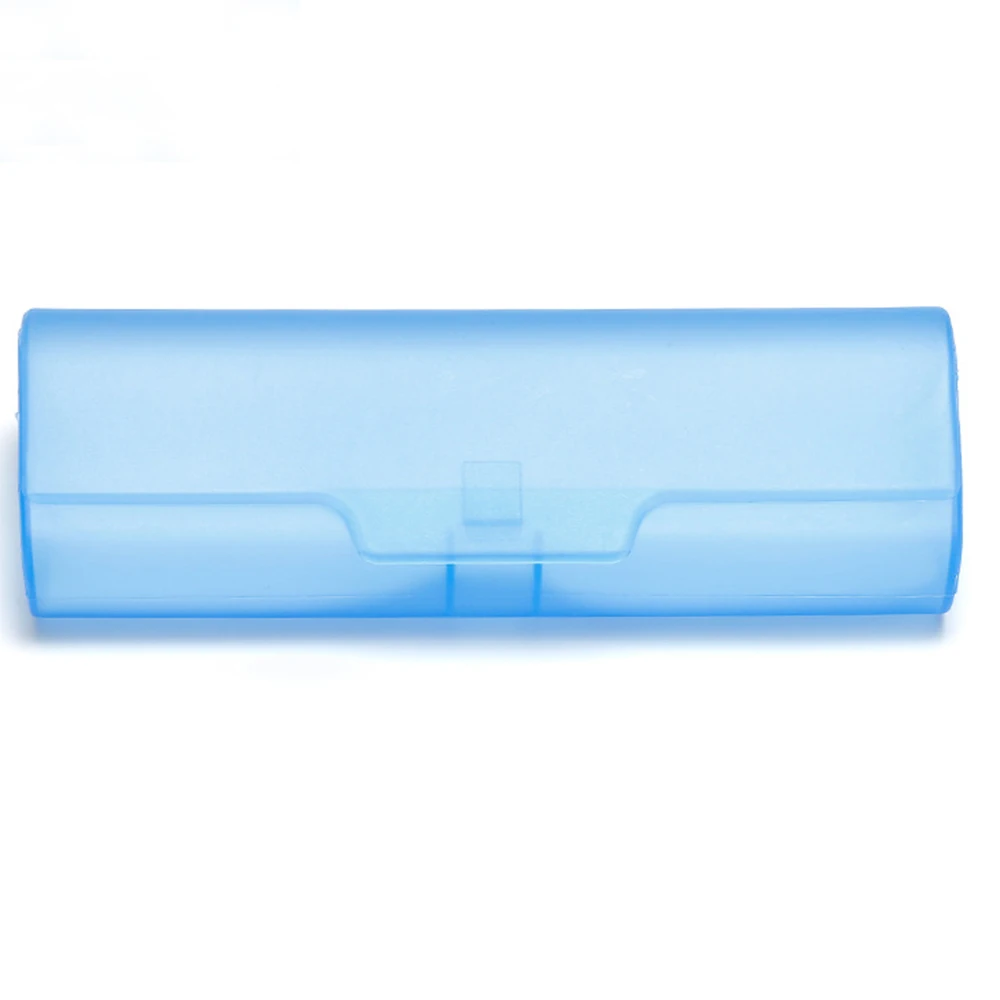 New Fashion Portable Plastic Sunglasses Glasses Case Semi-Transparent PP Eyeglasses Protector Storage Container Box Accessories - Цвет: Синий