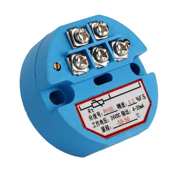 

Plastic PT100 Temperature Sensor Transmitter DC24V -50~50 Celsius output 4-20mA
