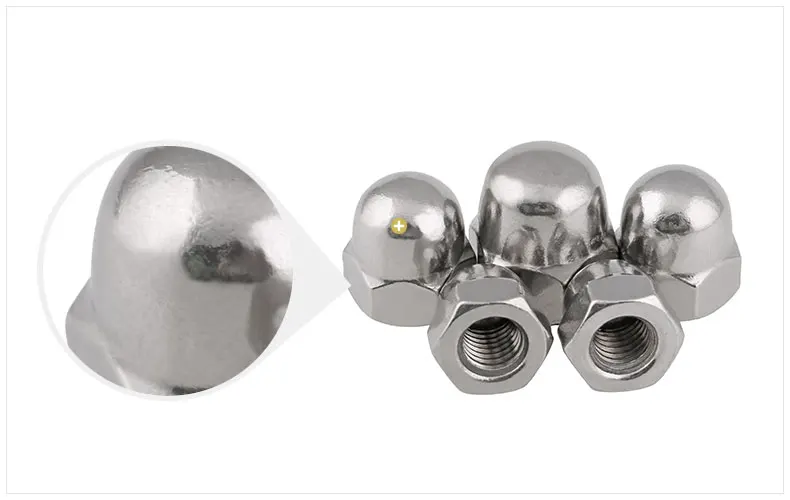 5-10pcs/lot stainless steel 1/4 5/16 3/8 7/16 1/2 5/8#6#8#10 British/American system Nuts Acorn Nuts cap nut blind nuts