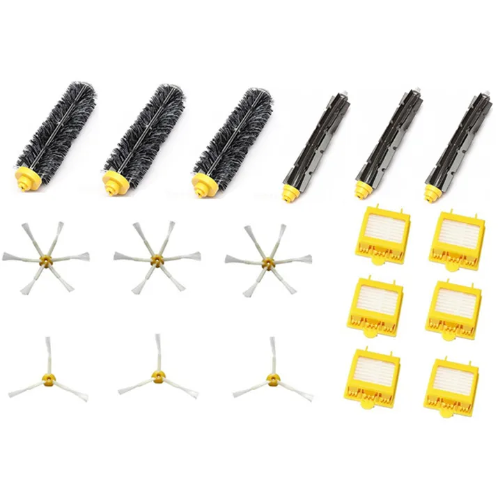 

HEPA Filter+Side Brush Kit+Bristle and Flexible Beater Brush suitable for iRobot Roomba 700 Series 770 780 790 Cleaner Accessory
