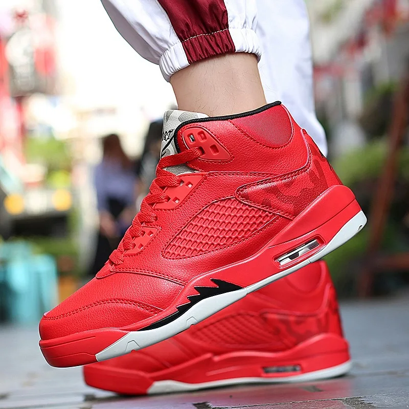 JINBEILEE Winter New High To Help AJ5 Basketball Shoes Breathable Casual Fashion Trend Hundred Tower Jogging Men's Shoes JINBEILEE Winter New High To Help AJ5 Basketball Shoes Breathable Casual Fashion Trend Hundred Tower Jogging Men's Shoes