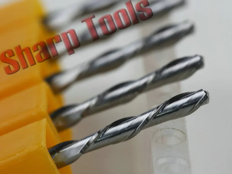 2 flute solid carbide end mills cnc router bits tungsten milling cutter down cutting