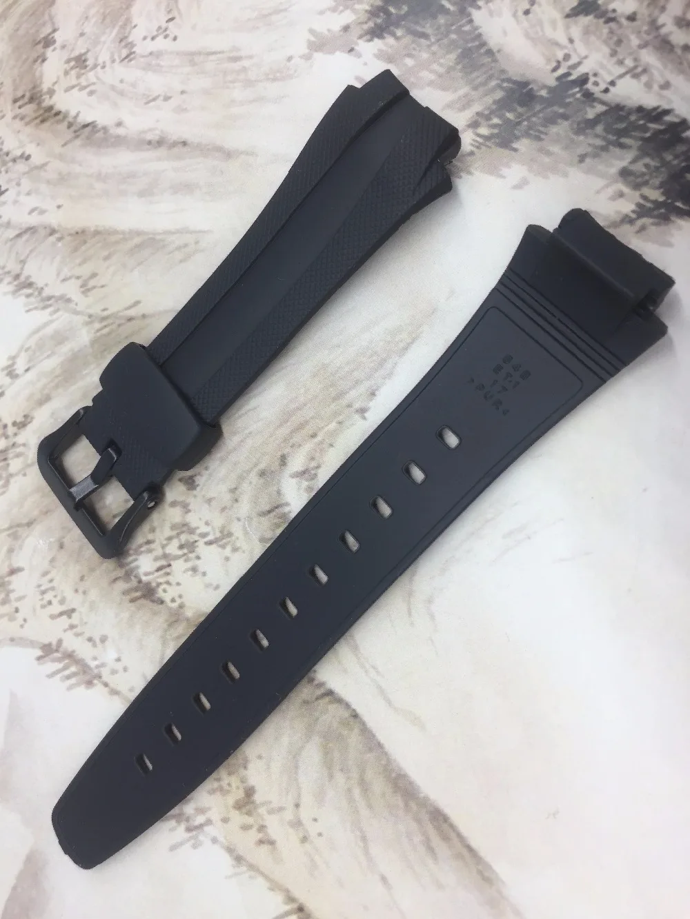 Original Watchband black silicone rubber bracelet for Casio AQ 160 AQ 163 font b watches b