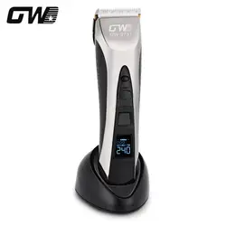 GW GW-9731 Перезаряжаемые Электрический триммер волос Титан машинка для стрижки волос светодиодный Дисплей стрижка Для мужчин Инструменты для